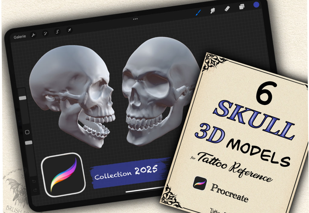 6 SKULL 3D MODELS