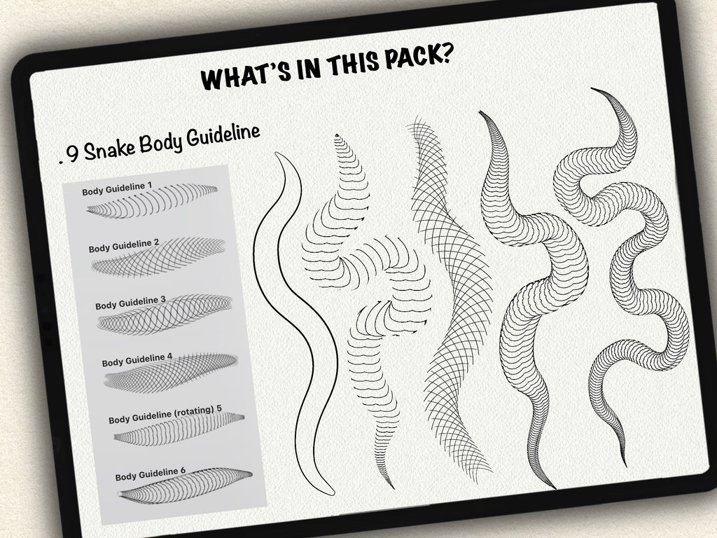 62 Snake Drawing Brushes |2025 Collection