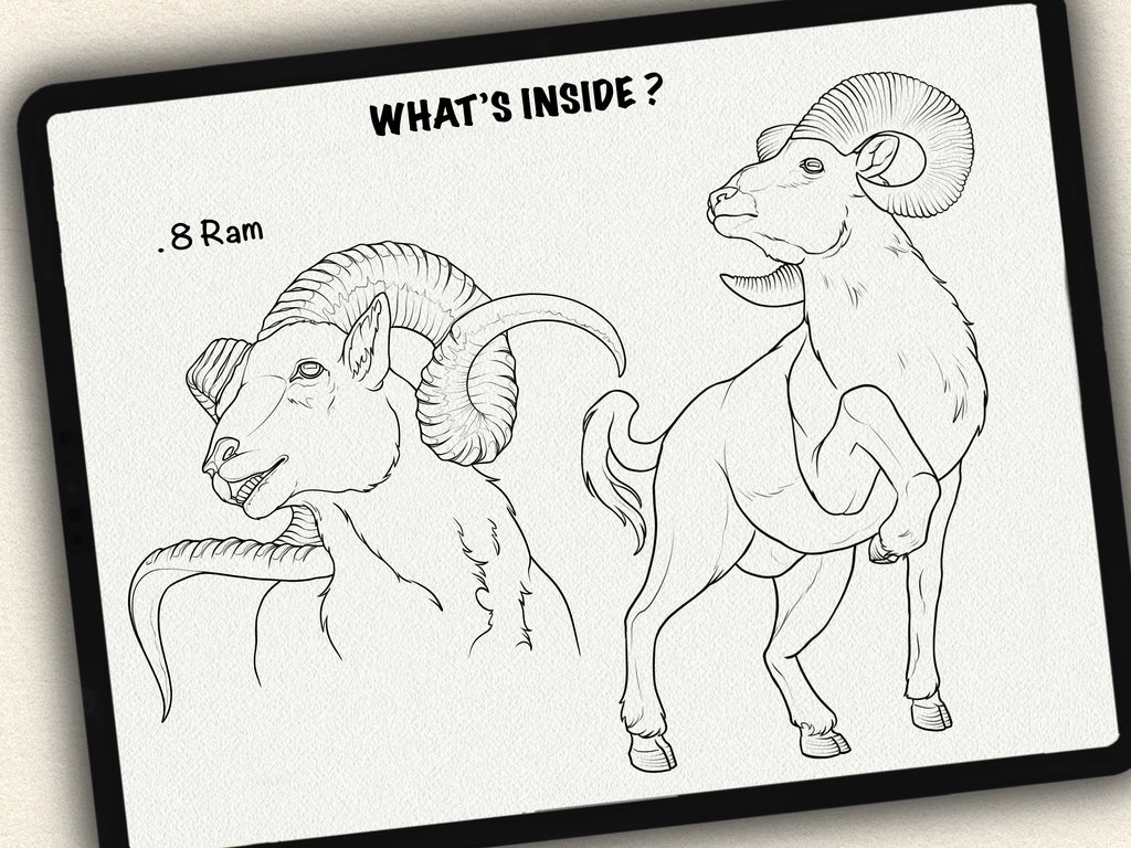 30 Ibex & Ram Tattoo Stamps |2025 Collection