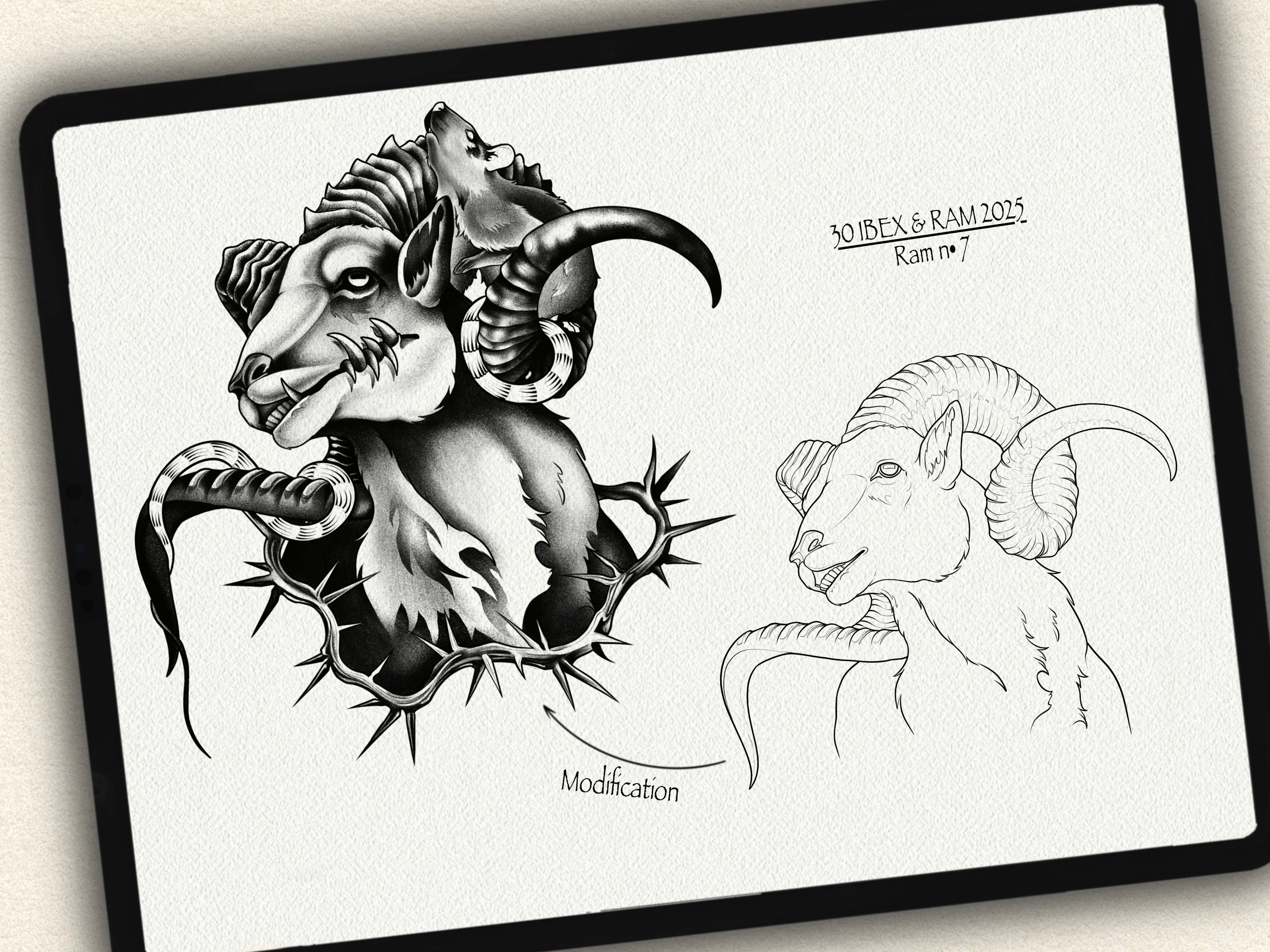 30 Ibex & Ram Tattoo Stamps |2025 Collection