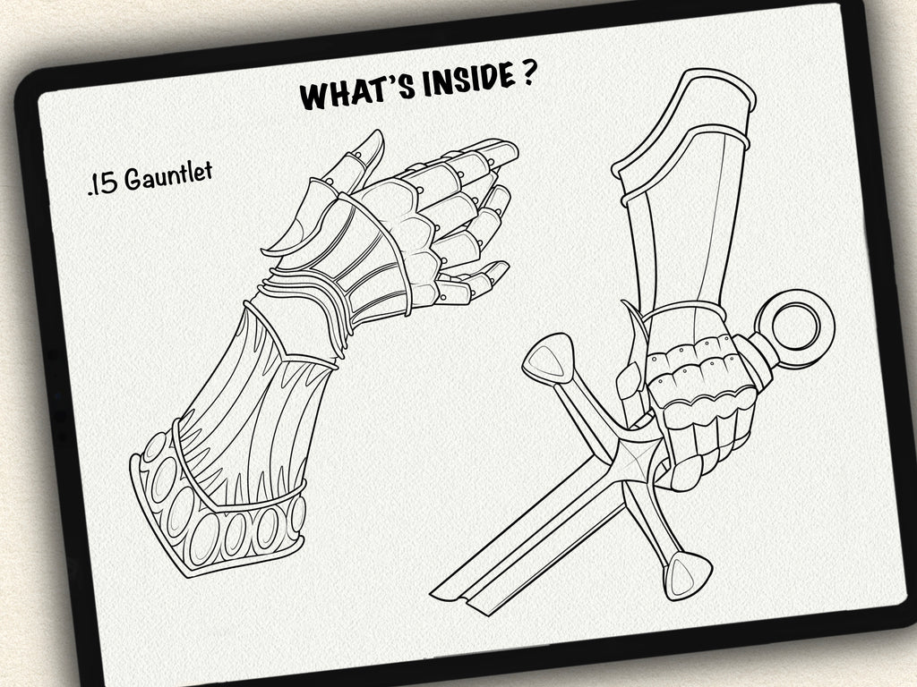 30 Helmet & Gauntlet Tattoo Stamps |2025 Collection