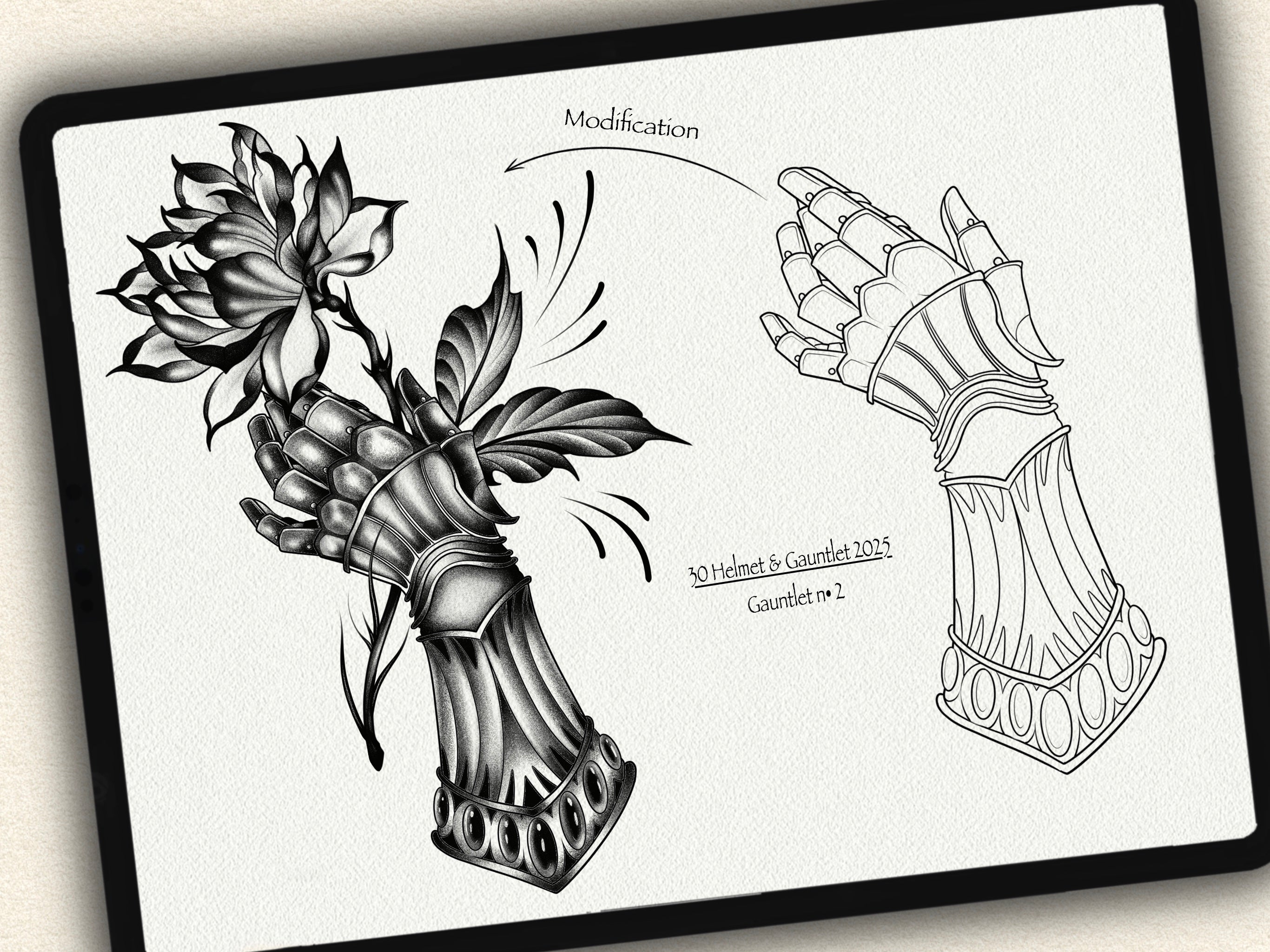 30 Helmet & Gauntlet Tattoo Stamps |2025 Collection
