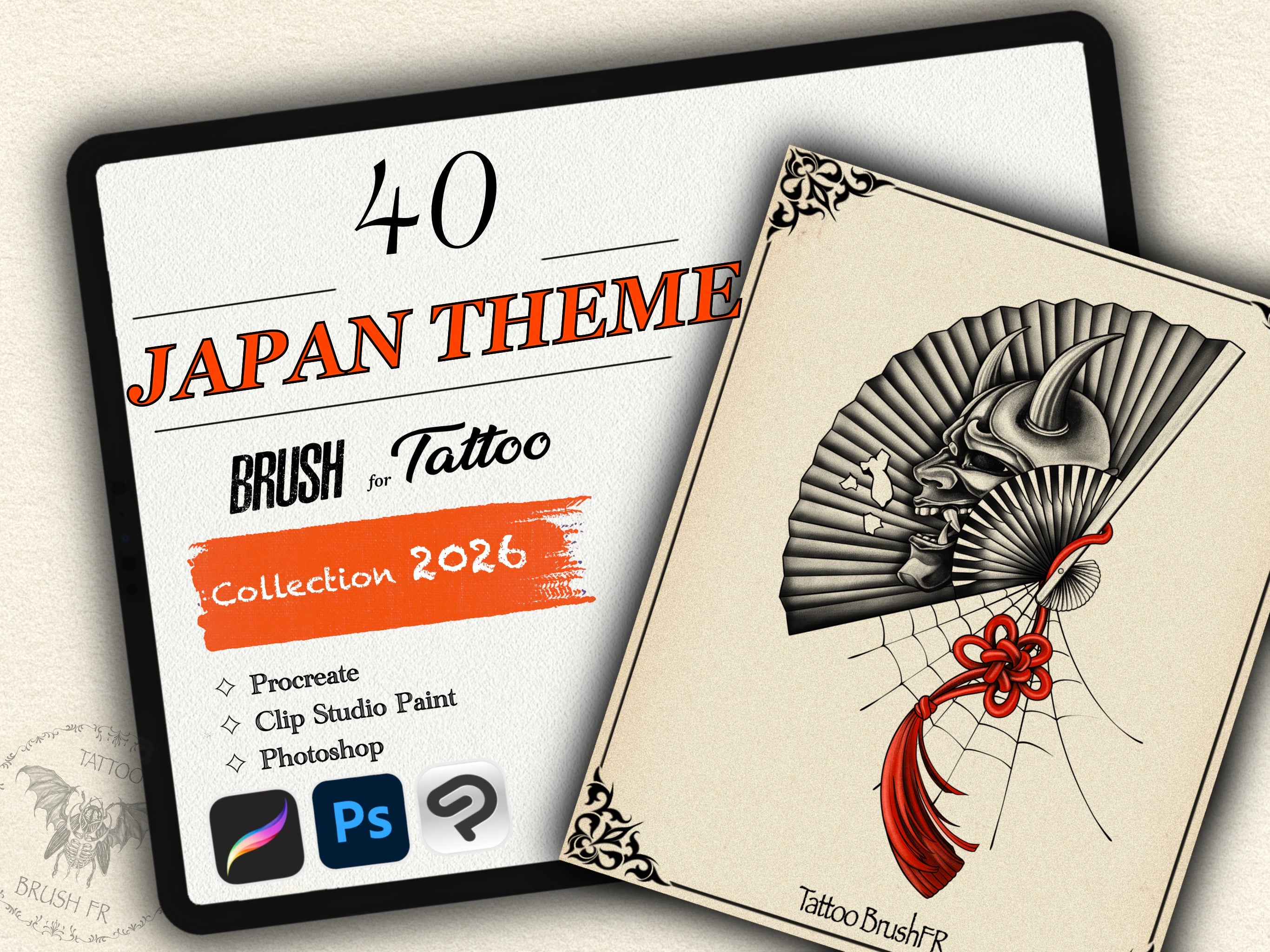 40 Japan-Themed Tattoo Stamps |2026 Collection