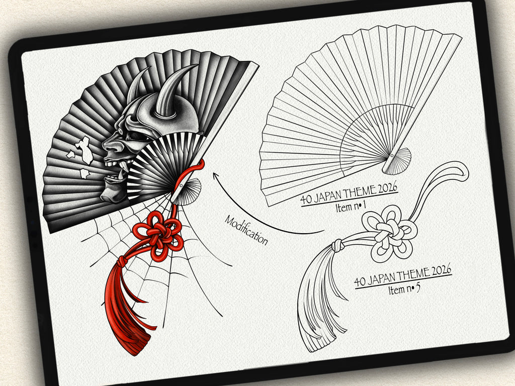 40 Japan-Themed Tattoo Stamps |2026 Collection