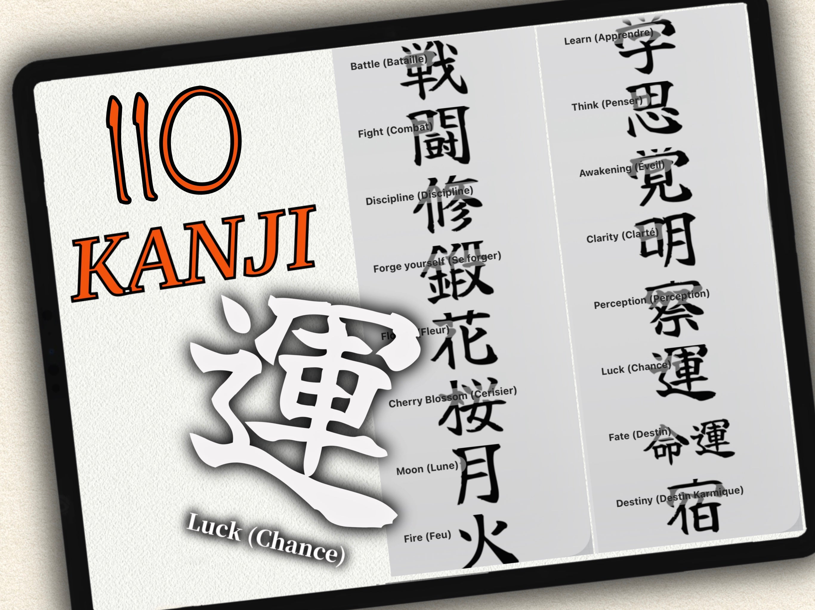 110 Japanese Kanji Tattoo Stamps |2026 Collection