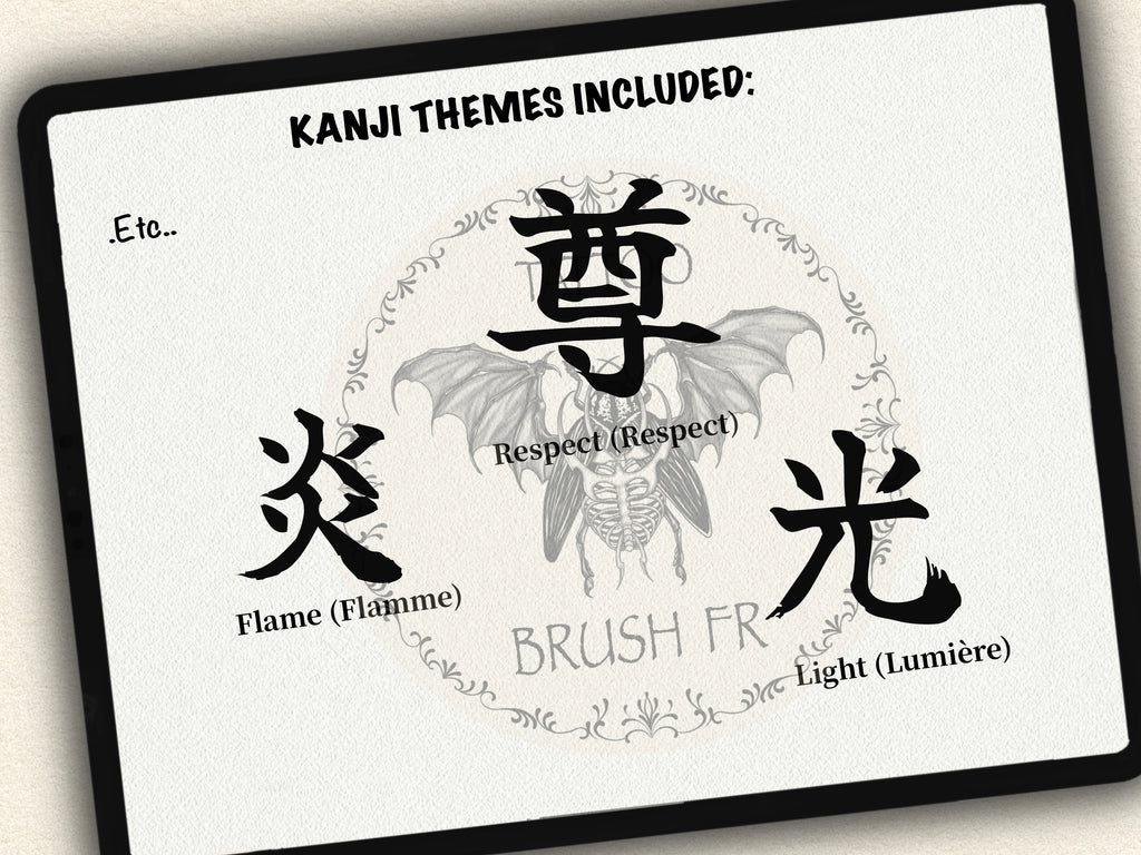 110 Japanese Kanji Tattoo Stamps |2026 Collection