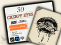 30 Creepy Eyes Tattoo Stamps |2026 Collection