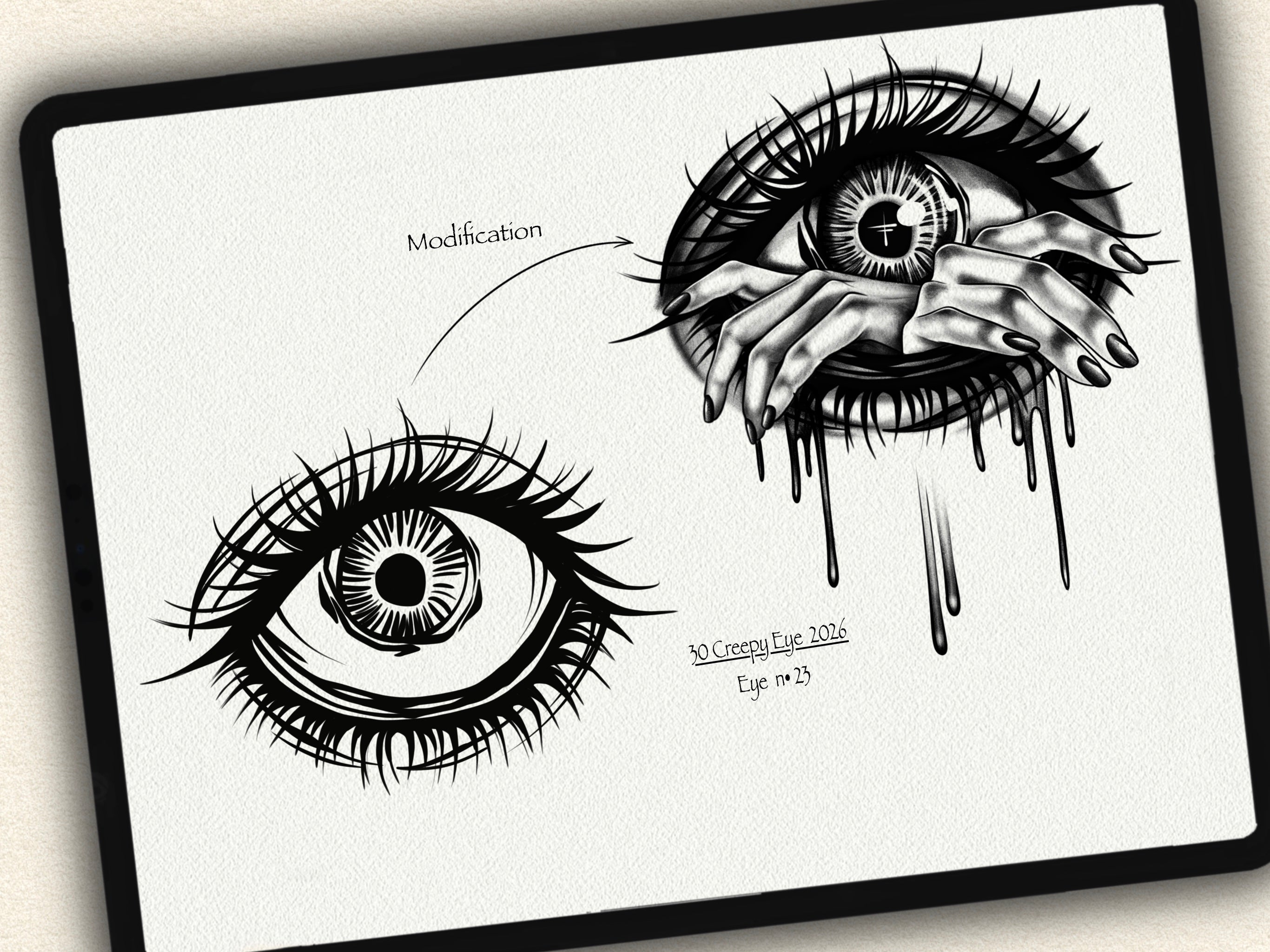 30 Creepy Eyes Tattoo Stamps |2026 Collection