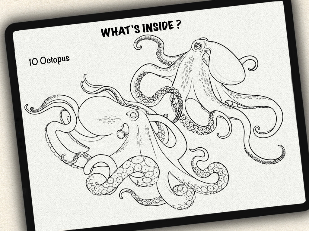 30 Octopus & Crustaceans Tattoo Stamps |2026 Collection