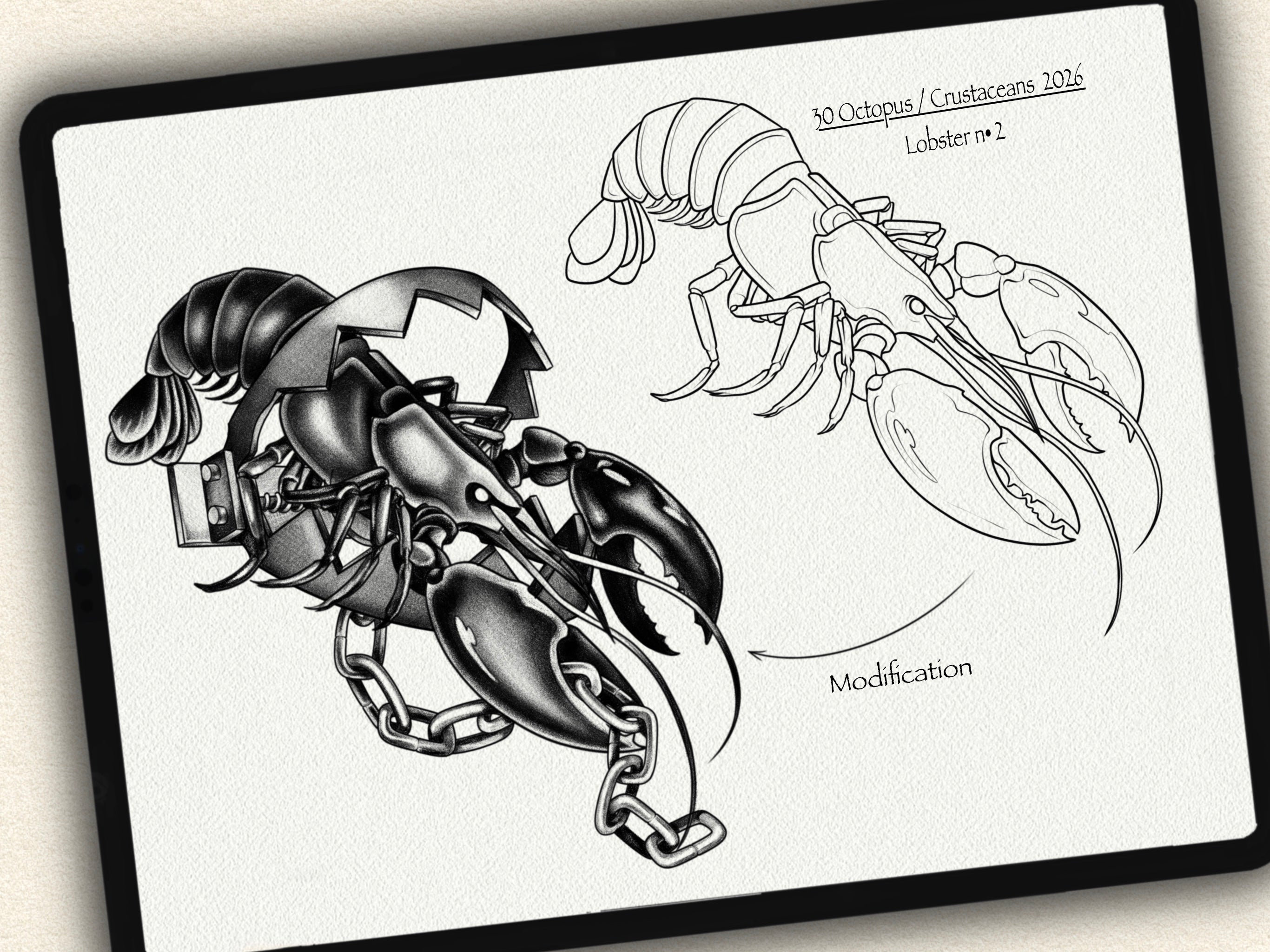 30 Octopus & Crustaceans Tattoo Stamps |2026 Collection