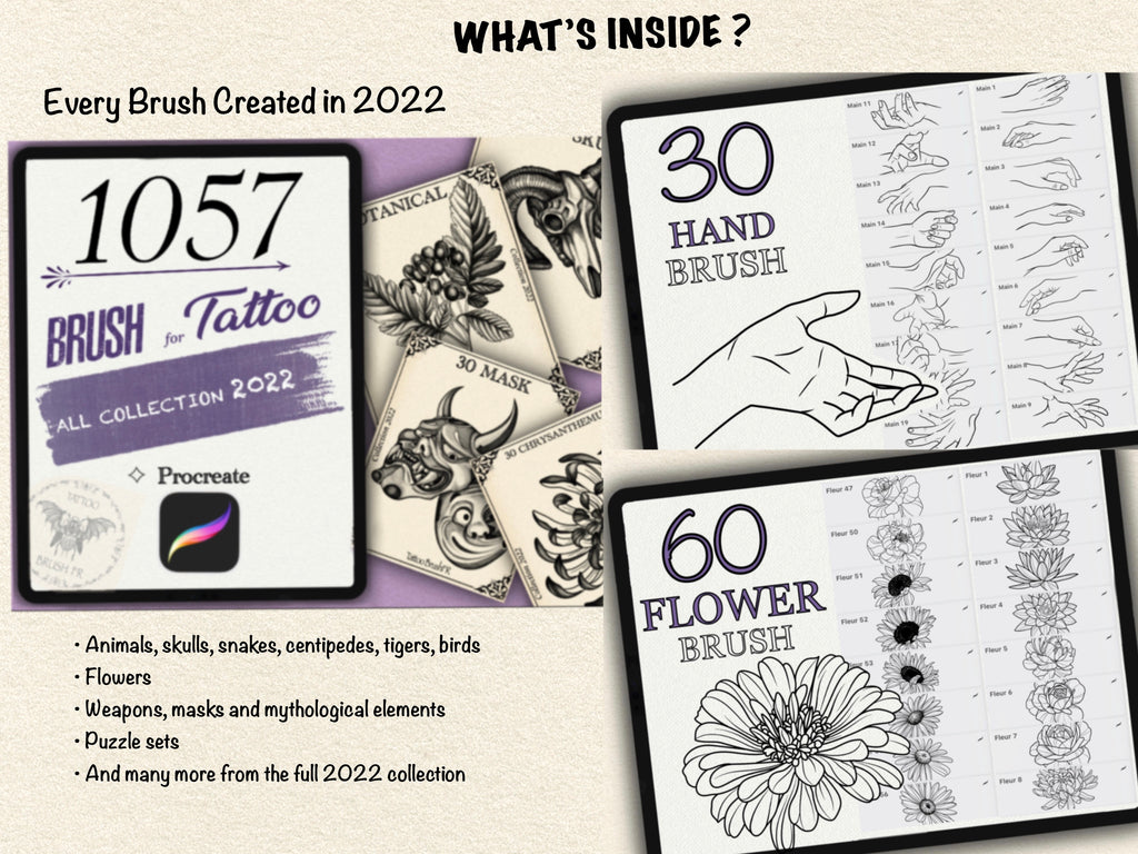2600+ Tattoo Brushes - Complete Collections 2022 to 2025