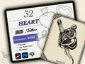 32 Heart Tattoo Stamps |2025 Collection