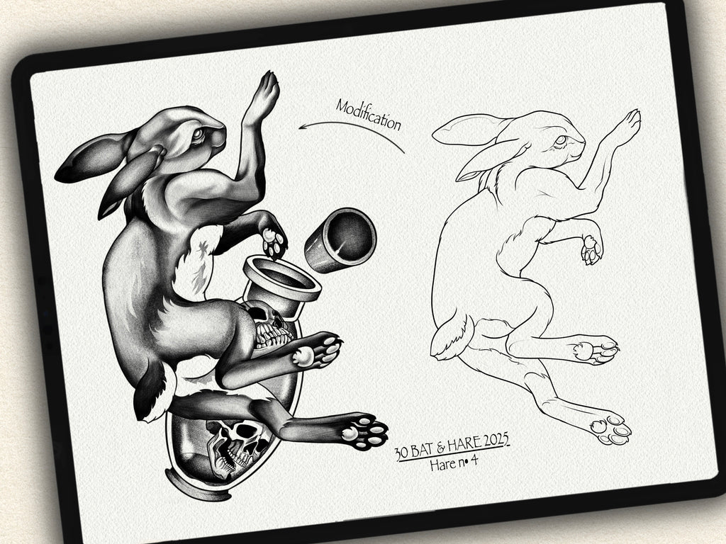 30 Bat & Hare Tattoo Stamps |2025 Collection