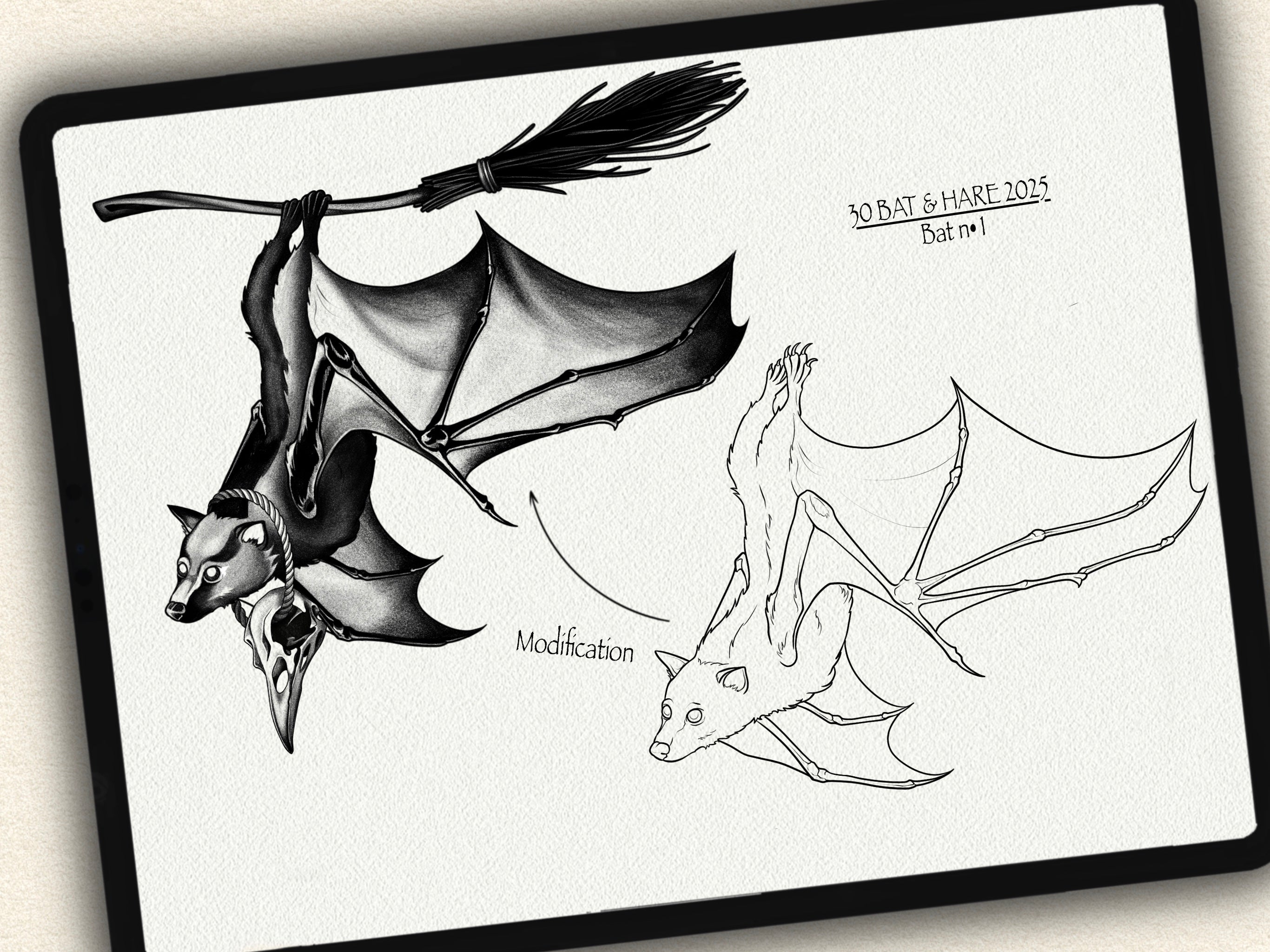 30 Bat & Hare Tattoo Stamps |2025 Collection