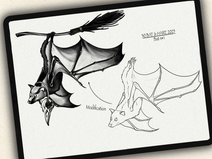 30 Bat & Hare Theme Tattoo Brushes – Stamp Set for Procreate, Photoshop & CSP | Collection 2025